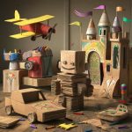 Cardboard and Paper Toy Set