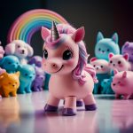 Charming Pink Plastic Unicorn Toy