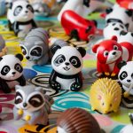 Playful Plastic Panda Toys